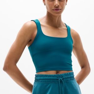Transcend Square Neck Crop Sports Bra A-C