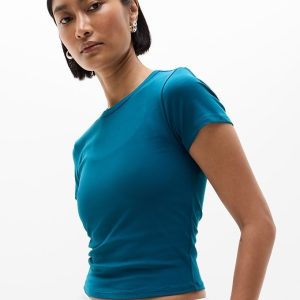 Signature Rib Crop Tee