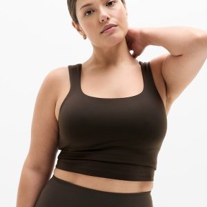 Transcend Square Neck Crop Sports Bra D-DD