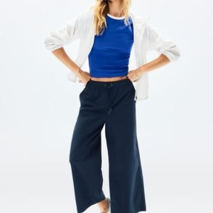 Midday Mid Rise Crop Poplin Pant