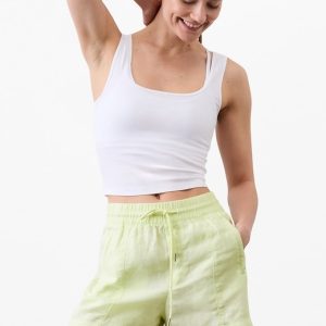 Retreat Linen Mid Rise 4" Short