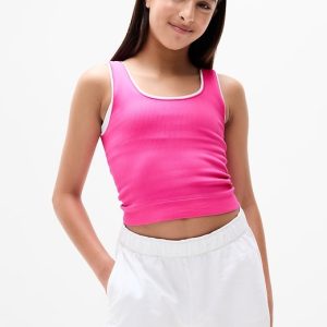 Athleta Girl Rise Above Rib Crop Tank