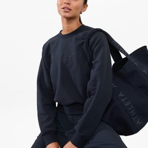 Athleta Embroidered Crew Sweatshirt