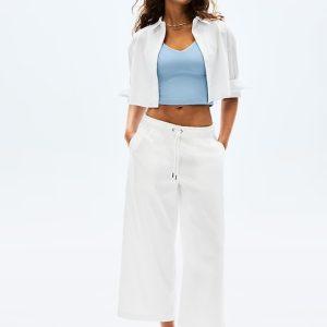 Midday Mid Rise Crop Poplin Pant