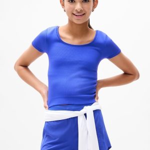 Athleta Girl Rise Above Rib Crop Tee