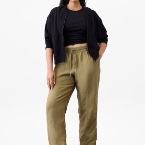 Retreat High Rise Linen Ankle Pant
