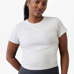 Signature Rib Crop Tee