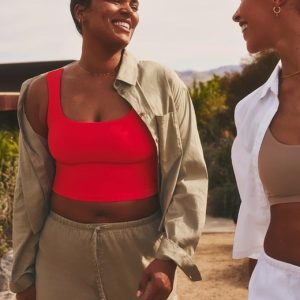 Transcend Square Neck Crop Sports Bra D-DD