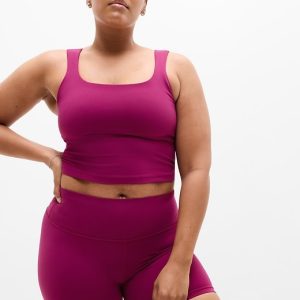 Transcend Square Neck Crop Sports Bra D-DD