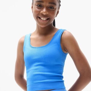 Athleta Girl Rise Above Rib Crop Tank