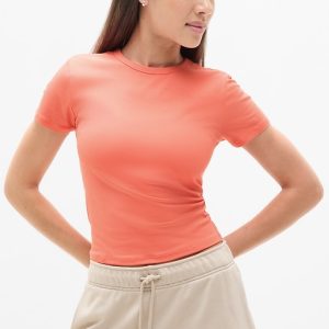 Signature Rib Crop Tee