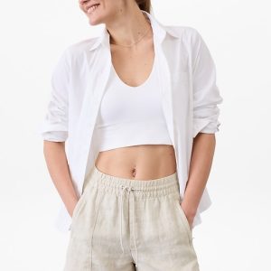 Retreat Linen Mid Rise 4" Short