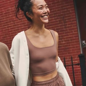 Transcend Square Neck Crop Sports Bra A-C