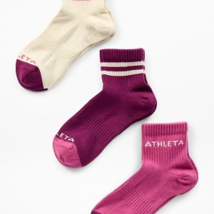 Athleta Girl Everyday Quarter Crew Sock 3-Pack