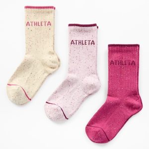 Athleta Girl Everyday Quarter Crew Sock 3-Pack