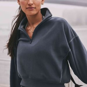 Forever Fleece 1/2 Zip High Hip Sweatshirt