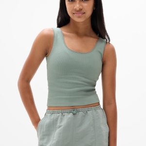 Athleta Girl Rise Above Rib Crop Tank