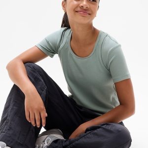 Athleta Girl Right Moves Rib Double Up Tee