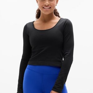 Athleta Girl Rise Above Rib Crop Top