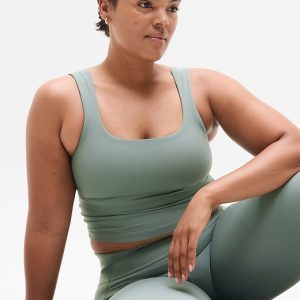 Transcend Square Neck Crop Sports Bra D-DD